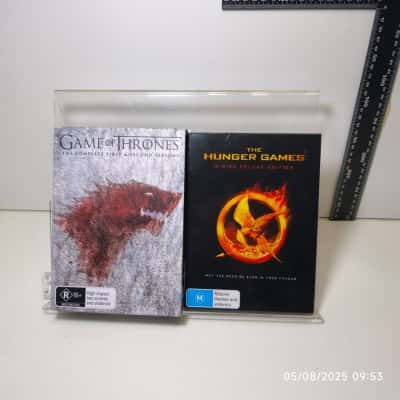 GOT S1 S2 DVD & The Hunger Games 3 Disc DVD Collection Bundle Duo 