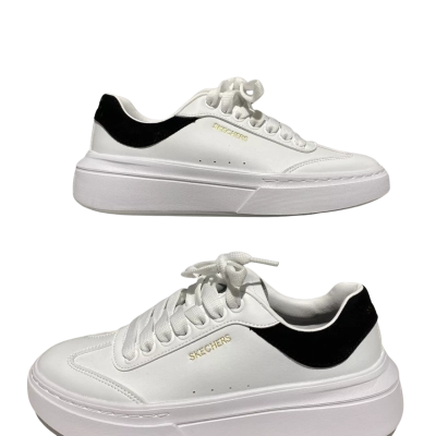 Skechers Womens White lace up Sneaker Size 7.5 White 