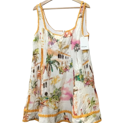 BNWT Heychic  Womens  Size 16 Sleeveless Dress  Orange / White 