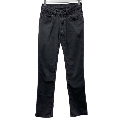 Levis Womens Size 26 Straight Leg Jeans Dark Grey 