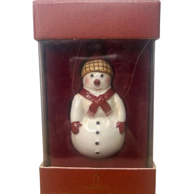 Villeroy and Boch Ceramic Snowman Christmas Tree Ornament in Original Box