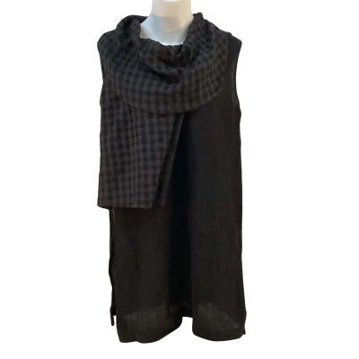 JGeneration Womens Size 10 Linen / Wool Blend Midi Dress Black  