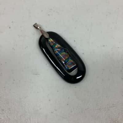 Women’s Glass Multicoloured Pendant Marked 18KGP