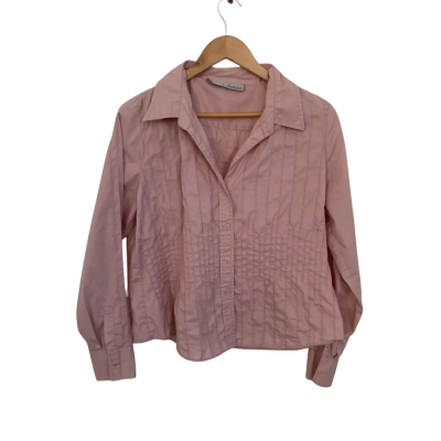 Basque Womens  Size 16 Button Up Top / Long Sleeve Top Pink  