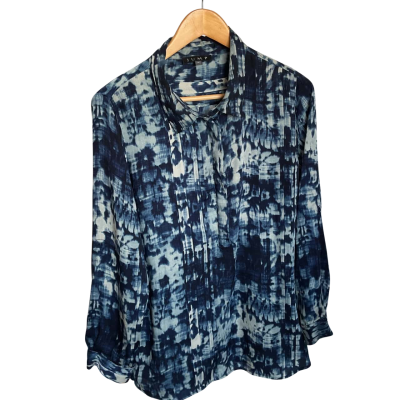 Jump Womens  Size 14 Long Sleeve Shirt Navy Blue 