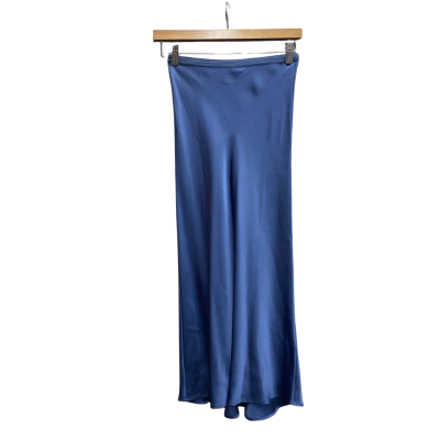 Anine Bing Womens  Size XS 100% Silk Midi Skirt Blue 