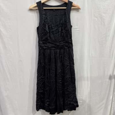 SABA Black Silk Dress Size 8
