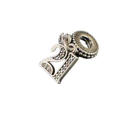 Pandora Womens ‘21’ charm Silver (stamped)