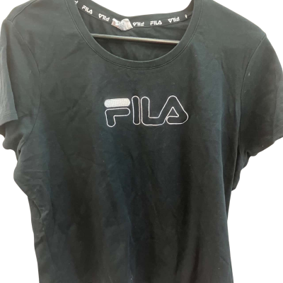 Fila Womens  Size 20 Cropped Top Black  / Silver 