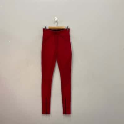 Sass & Bide Womens  Size M Skinny Leg Stretch Pants Black  / Red 