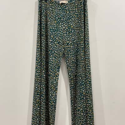 Sacha Drake Womens  Size 10 Wide Leg Pants Green 