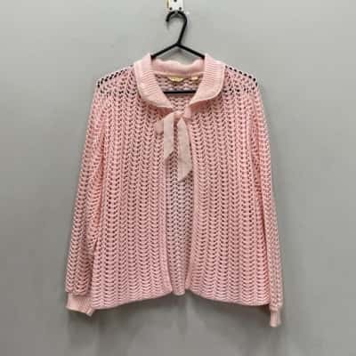 Vintage Gale Womens  Size M Babydoll Cardigan Softest Pink  