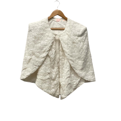 Sass & Bide Womens  Size 12 / M Open Jacket/Cape White 