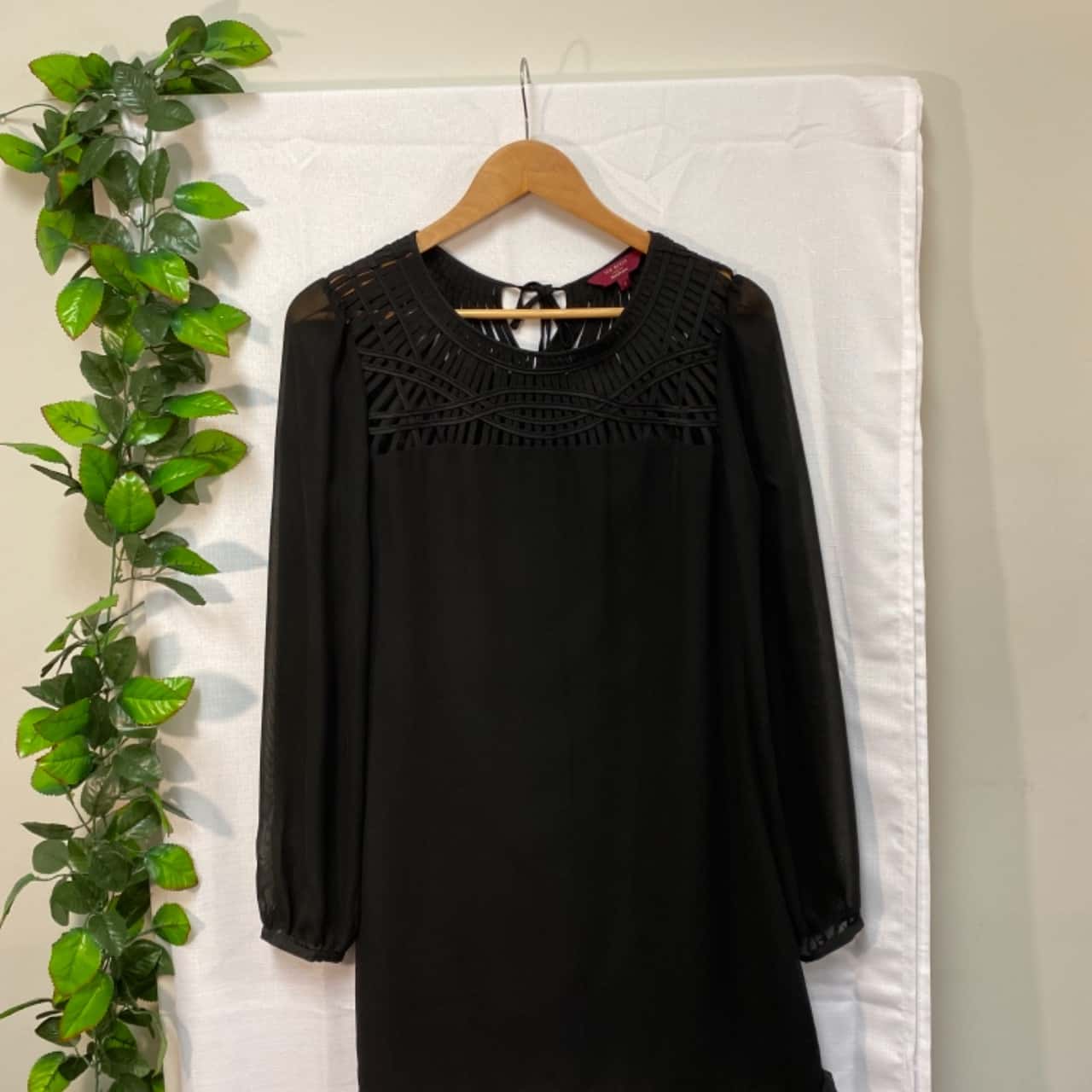 Ted Baker Size 3 Black Dress