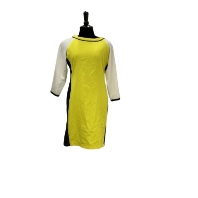  Gracia Womens Colour Block Dress Yellow Multi