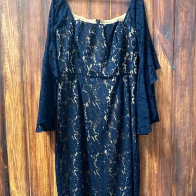 City Chic  Size S Navy Blue dress 