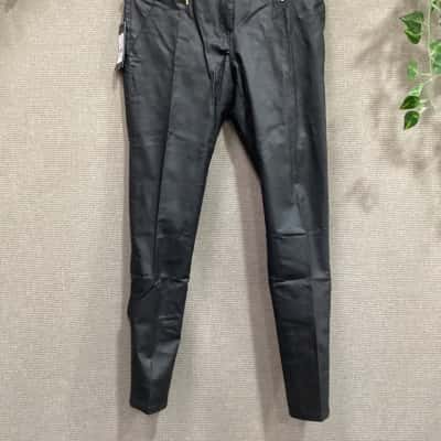 David Lawrence  Coated Denim  Size 14 Skinny Leg Pants Black  