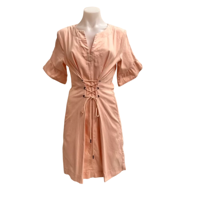 Whistles Womens Size 10 Short Sleeve Pink Dress