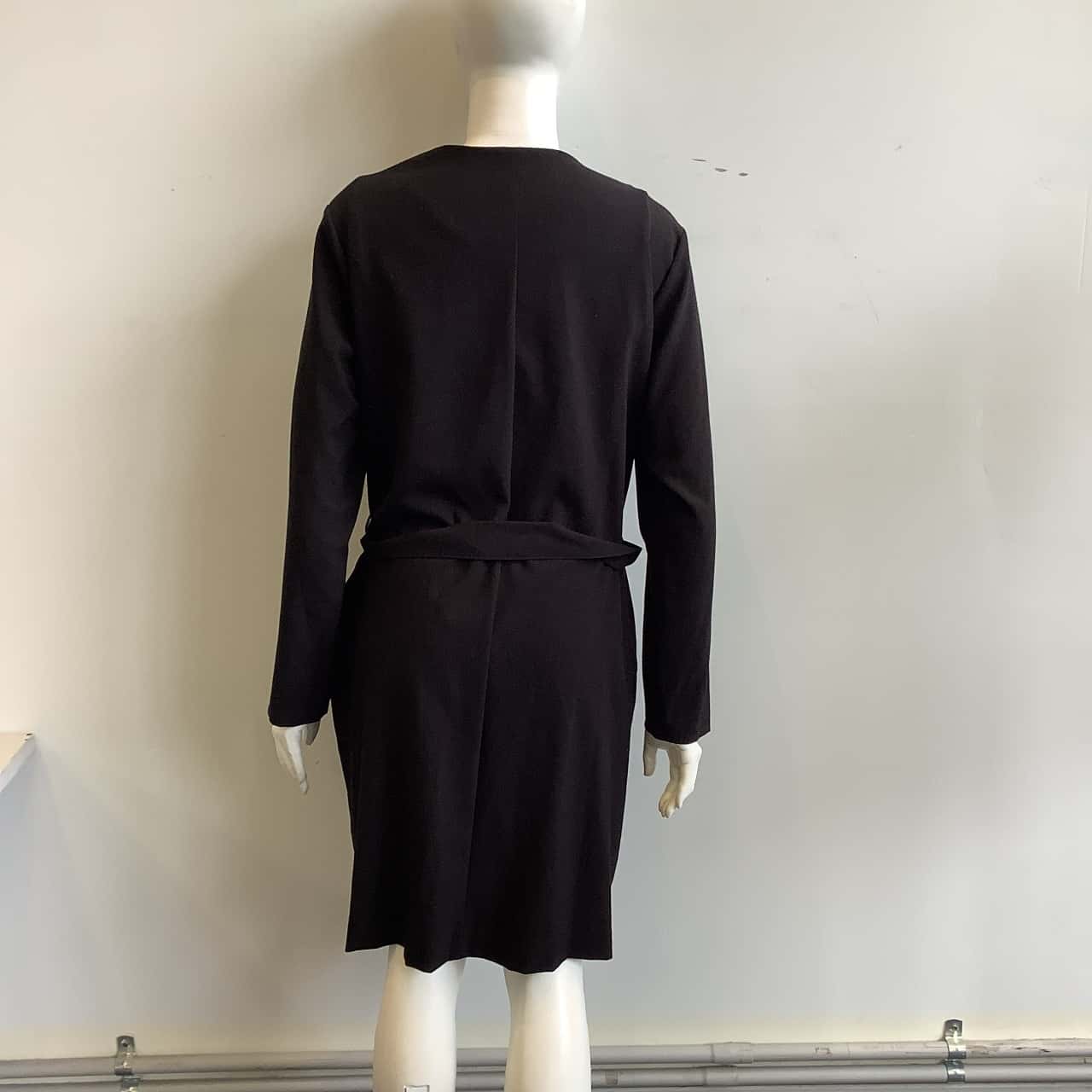 David Jones Women's Size 16 Belted Open Jacket Black (s)