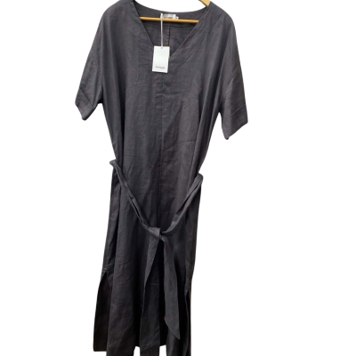 Piper Womens  v neck waist tie, Size 14 Shift Dress Grey 