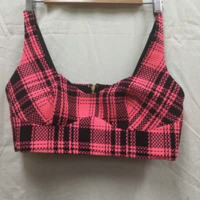 Sheike Womens Size 12 Bralette Black/ Pink 