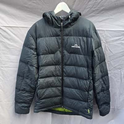Kathmandu Mens  Size M Bomber / Front Zipper / Hood Jacket / Puffer Black  