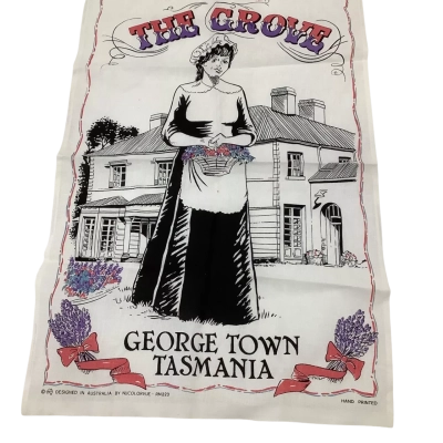 Vintage Tea Towel The Grove George Town Tasmania.    LM