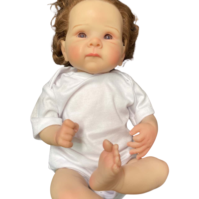 Reborn Style Realistic Doll – Brown Eyes, Light Brown Hair, Highly Detailed