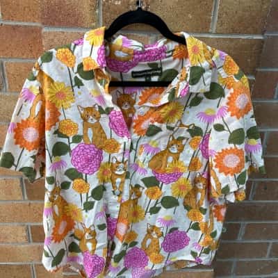 Princess Highway Womens  Size 10 Short Sleeve Shirt Floral 