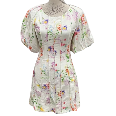 Aureta Womens  Size S Mini Dress Multicoloured / Pattern / White 