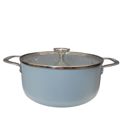 Crumble Cookware Non-stick Ceramic Casserole Pot (Blue)