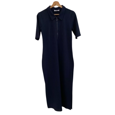 Witchery Womens  Size M Bodycon Dress / Midi Dress / Short Sleeve Dress  Navy Blue 