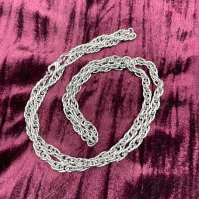 Thick Silver Plated Tassel Chain 70cm 33g