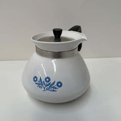 Corningware vintage blue cornflower kettle