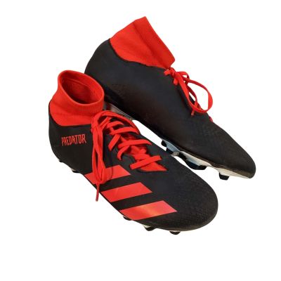Adidas Mens Size 9 Predator 20.4 Football Shoes Black / Red 