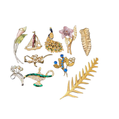 Bunch Of Broochs Multicoloured /  10 X