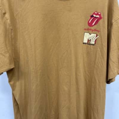 Rolling Stones MTV Mens  Size XXL Short Sleeve T-shirt Brown 