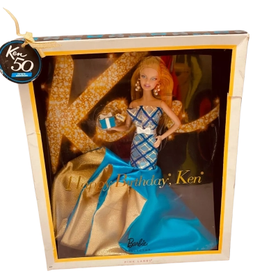 2010 Happy Birthday Ken Barbie Doll -pink Label Ken 50th birthday 
