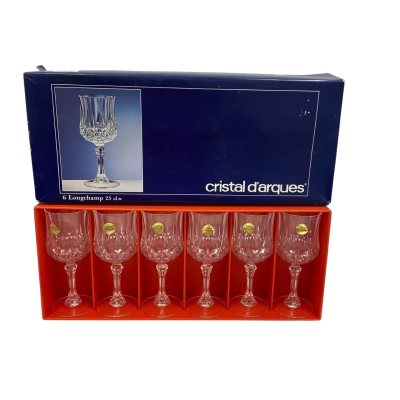 Cristal D’Arques 6 x Longchamp Glasses Boxed