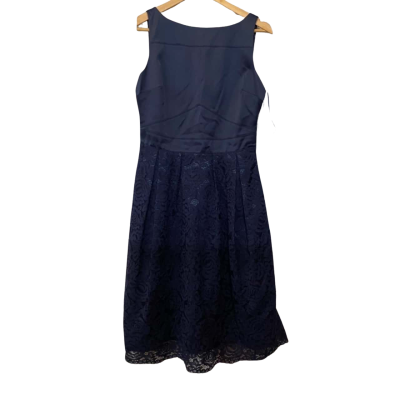 Oasis Size 12 Navy Blue midi Dress 