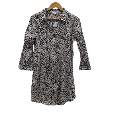 Cotton On Women's Size M 100% Cotton Mini Dress / Shirt Dress Animal print BNWT