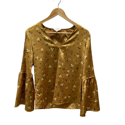 Veronika Maine Womens  Size 6 Gold Floral Top