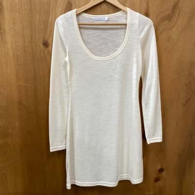 Minkpink Cream Scoop-Neck Dress Size L