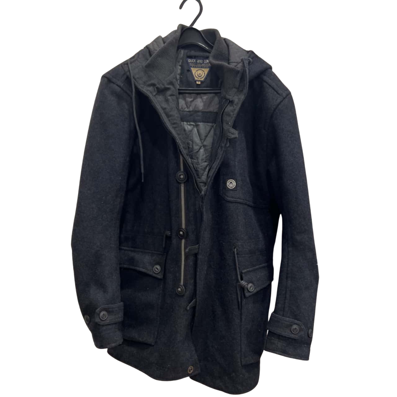 Duck And cover Mens Size 2XL Charcoal Coat (s)