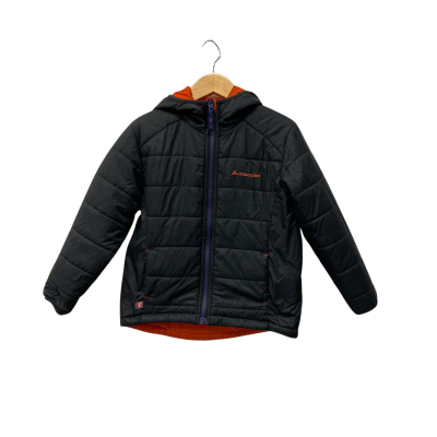 Macpac Kids  Size 4 Reversible Jackets Black  / Navy Blue / Orange 