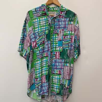 Levis Reto Style Print Short Sleeve Shirt - Size M 