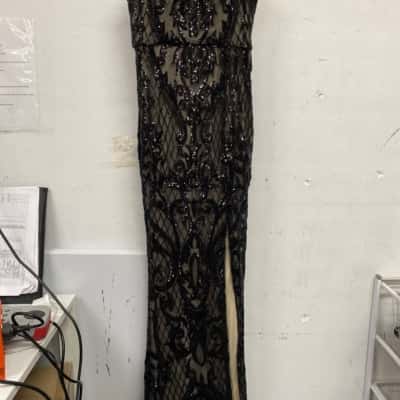 Bariano Womens  Size 8 Strapless Dress Black  