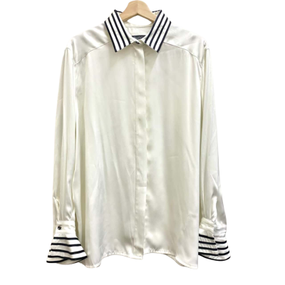 Perri Cutten Off White Satin Blouse Size 18