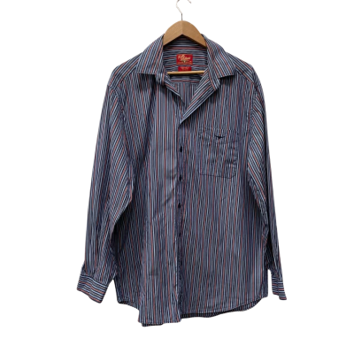 R.M. Williams Mens  Size XXL Long Sleeve Shirt Blue / Striped 