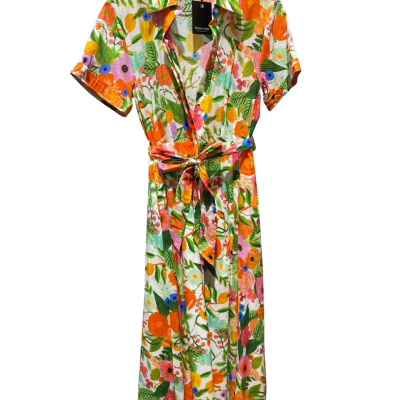 Brave + True Womens  Size M Short Sleeve Dress  Floral button up